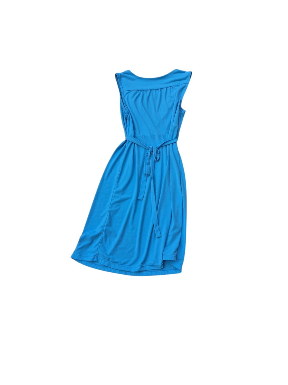 Love Rocks Vibrant Blue Sleeveless Tie-Waist Dress